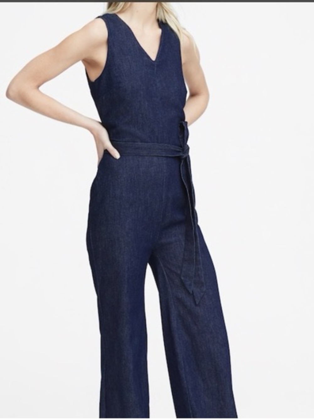 Banana Republic Dark Blue Denim Jumpsuit